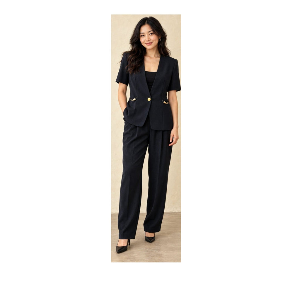 Vintage 90s Lois Snyder Dani Max Pinstripe Pant Suit Set 6