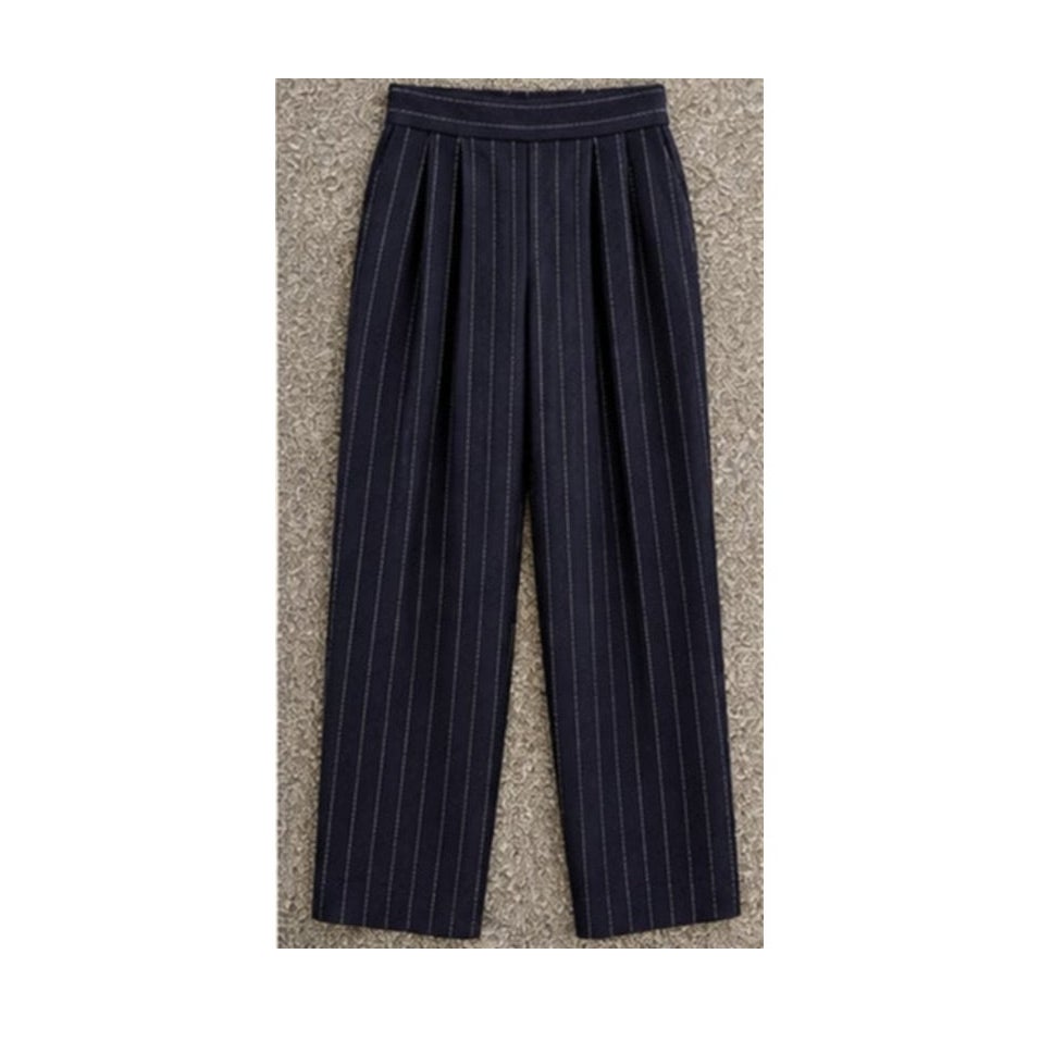 Vintage Lois Snyder Dani Max Navy Pinstripe Suit Set 6 Pantsuit