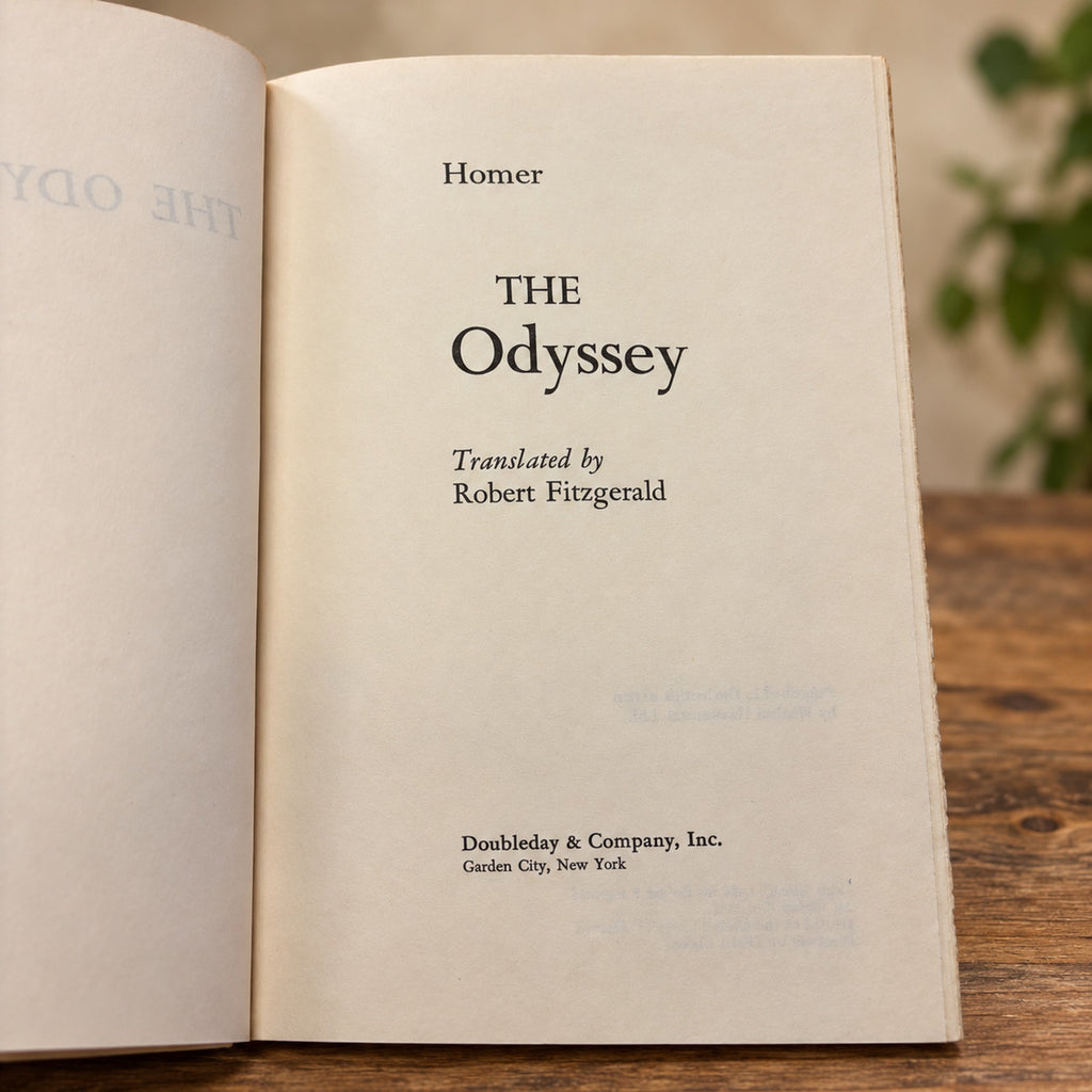 Vintage Homer Set: The Iliad (1974) & The Odyssey (1961) Doubleday Hardcovers