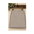 Talbots Size 4 Gray Herringbone Tweed Scalloped Hem A-Line Skirt
