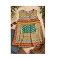 Ivy Jane Women's Mixed Geometric Patchwork Sleeveless Tunic Blouse Multicolor M