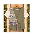 Vintage 90s Paquette Byer California Floral Vest Layered Mock T-Shirt Top S