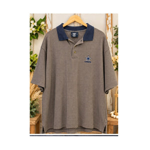 Vintage Lee Sport Dallas Cowboys Polo Shirt Mens XL Houndstooth Micro Check 90s