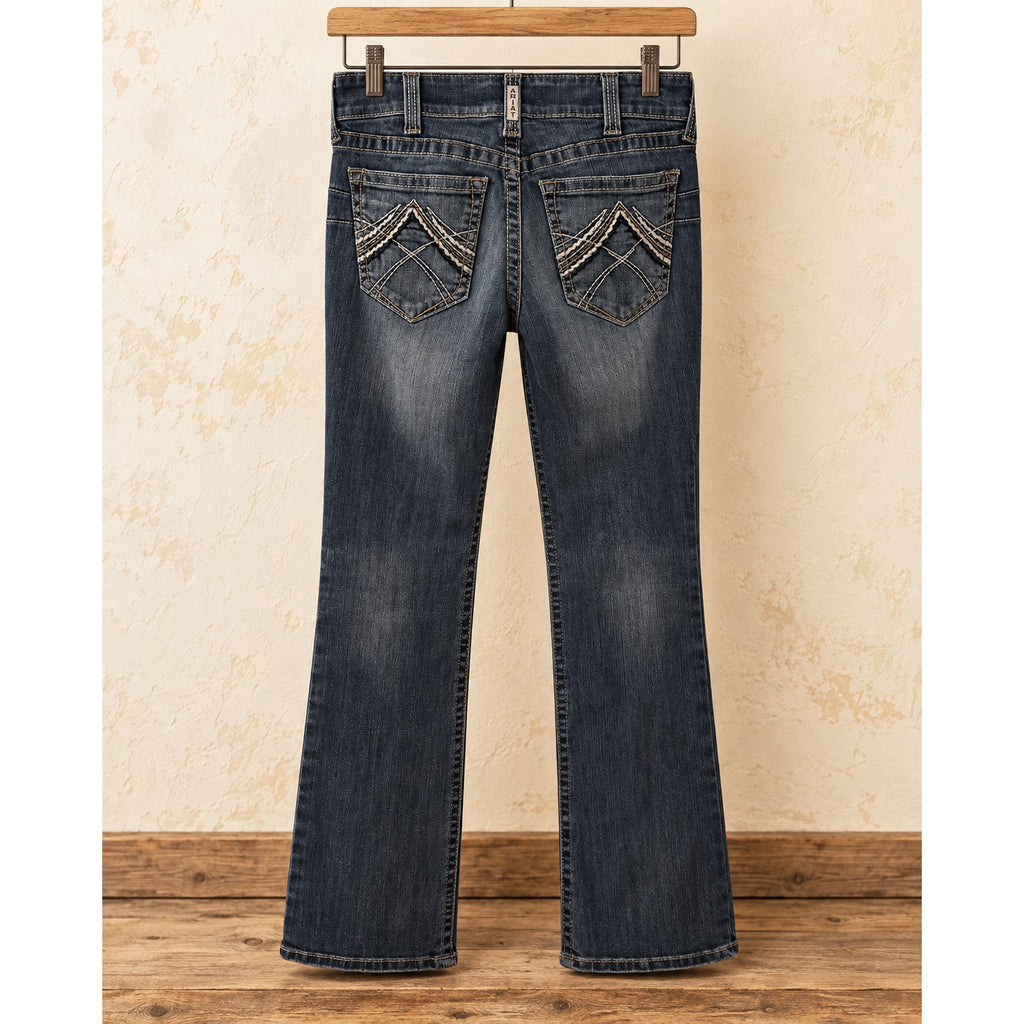 Ariat R.E.A.L. Denim 27L Medium Wash Western Bootcut Jeans Cowgirl