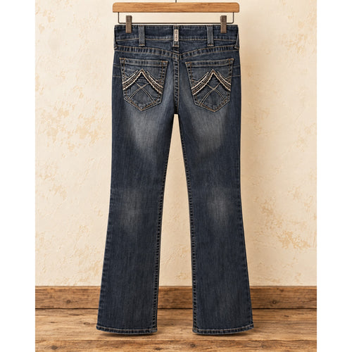 Ariat R.E.A.L. Denim 27L Medium Wash Western Bootcut Jeans Cowgirl