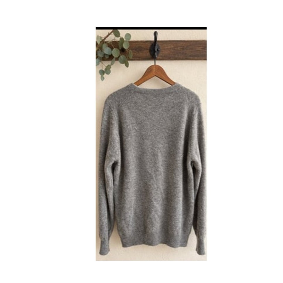 Kirkland Signature Grey 100% Cashmere V Neck Sweater Womens Small