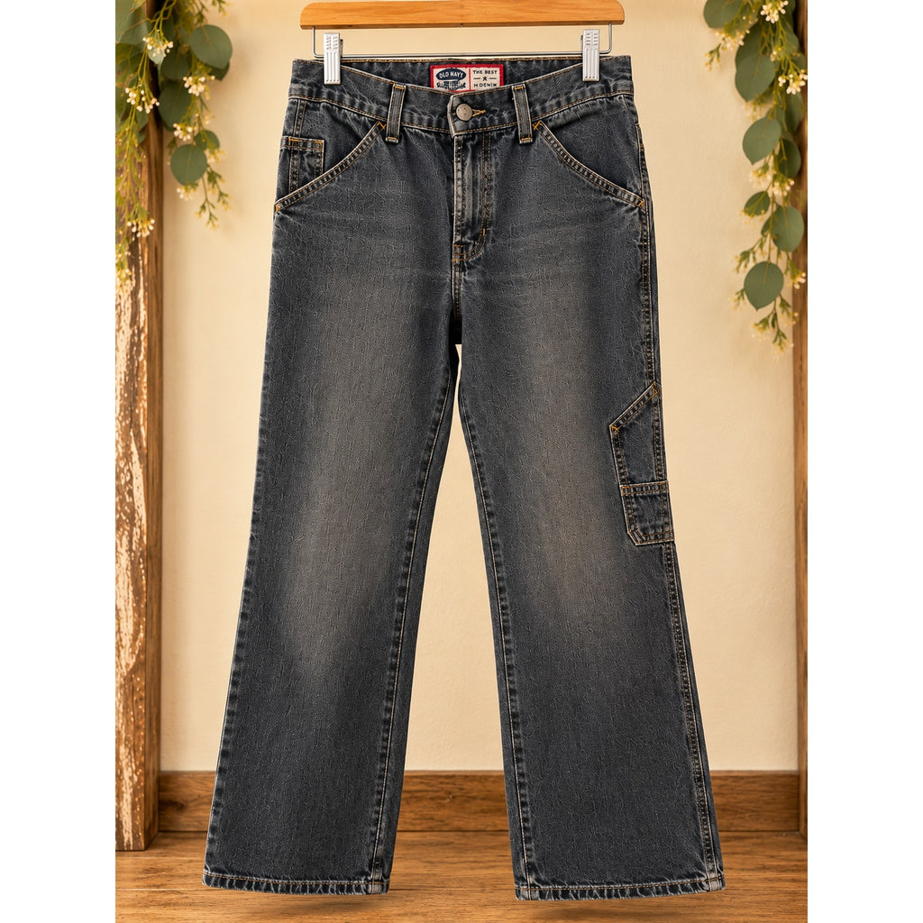 Vintage Old Navy Womens 6 Blue Carpenter Jeans Y2K Workwear Utility Baggy Pants