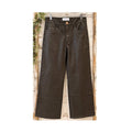 Dear John Fiona High Rise Espresso Brown Faux Leather Wide Leg Pants 25