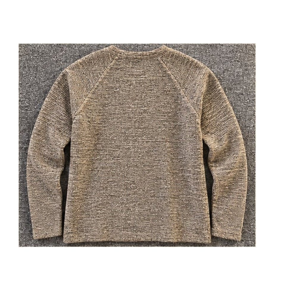 prAna Cozy Up Sweatshirt M Mustard Brown Heather Raglan Pullover