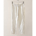 Marilu Italy White Textured Smocked Pants Size M Relaxed Leg Resort Wear