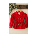 Janie and Jack Girls Red Puff Sleeve Double Breasted Trench Coat 5 6