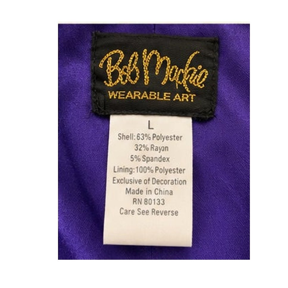 Vintage Bob Mackie Wearable Art Black Jeweled Collar Jacket Large