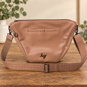NWOT Lug Satin Luxe Medium Shoulder Bag Quest Chia Latte Crossbody Purse