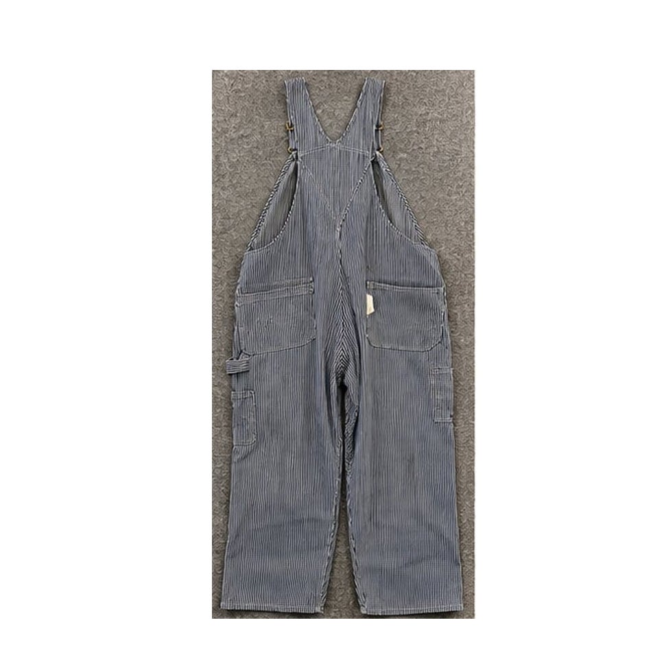 Vtg 70s Sears Toughskins Hickory Stripe Overalls Men 42x32 Union Made USA