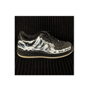Nike Air Force 1 Low Black Skeleton Halloween 2019 Men's Size 8.5