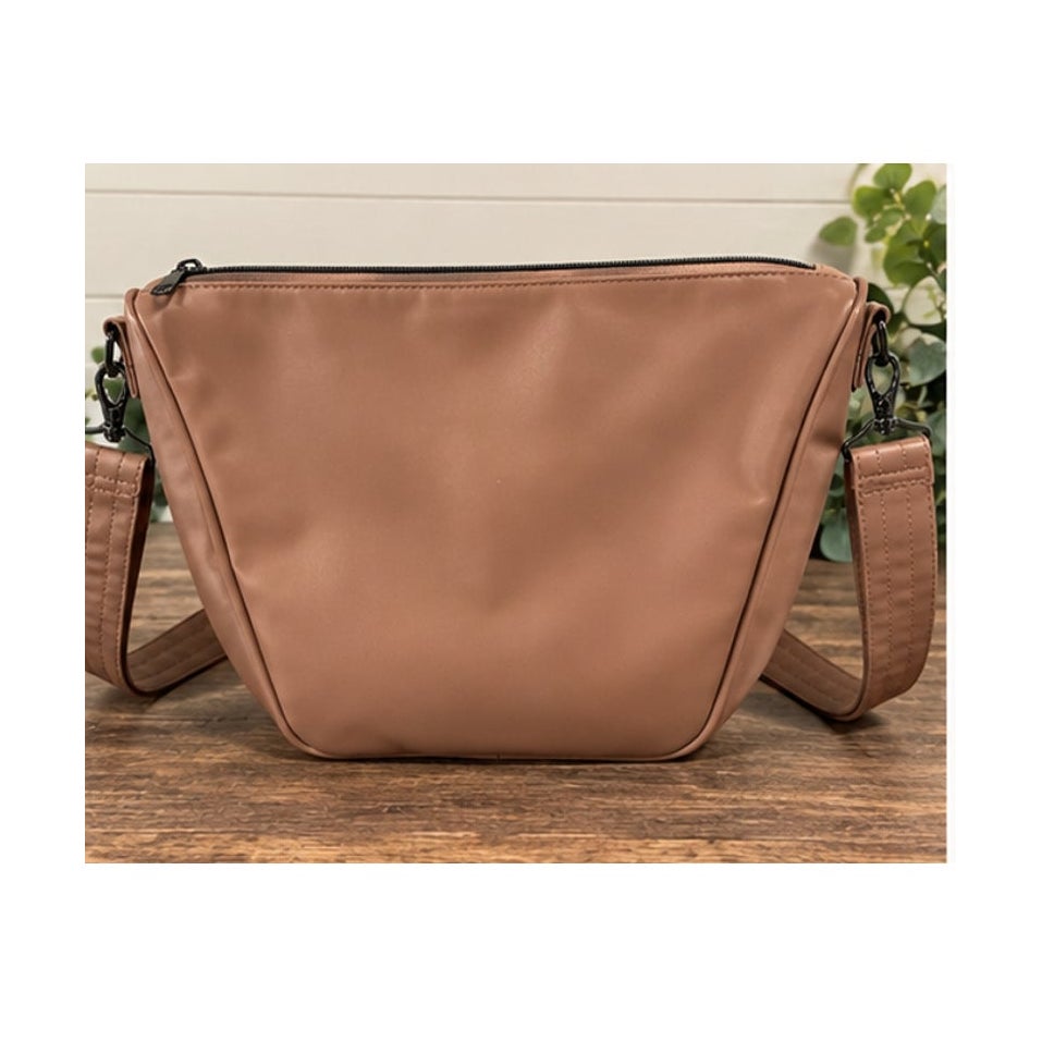 Lug Quest Satin Luxe Medium Shoulder Bag Chai Latte Crossbody