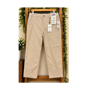 NWT Curve Appeal Smart Ankle Chino Pants Womens Size 10/30 Bone Beige Cuffed