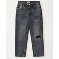 We The Free Twenty Seven Distressed Jeans Size 27 High Rise Straight Leg Prelove