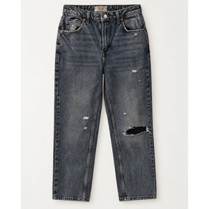 We The Free Twenty Seven Distressed Jeans Size 27 High Rise Straight Leg Prelove