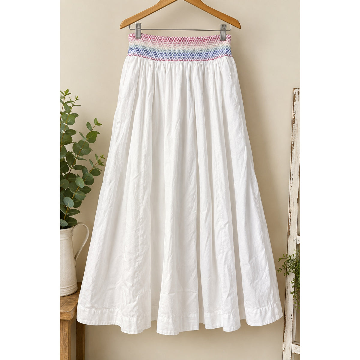 Abercrombie & Fitch For The Trevor Project Rainbow Smocked Maxi Skirt M
