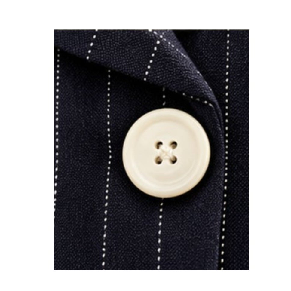 Vintage Lois Snyder Dani Max Navy Pinstripe Suit Set 6 Pantsuit