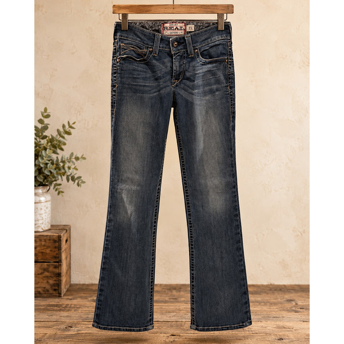 Ariat R.E.A.L. Denim 27L Medium Wash Western Bootcut Jeans Cowgirl