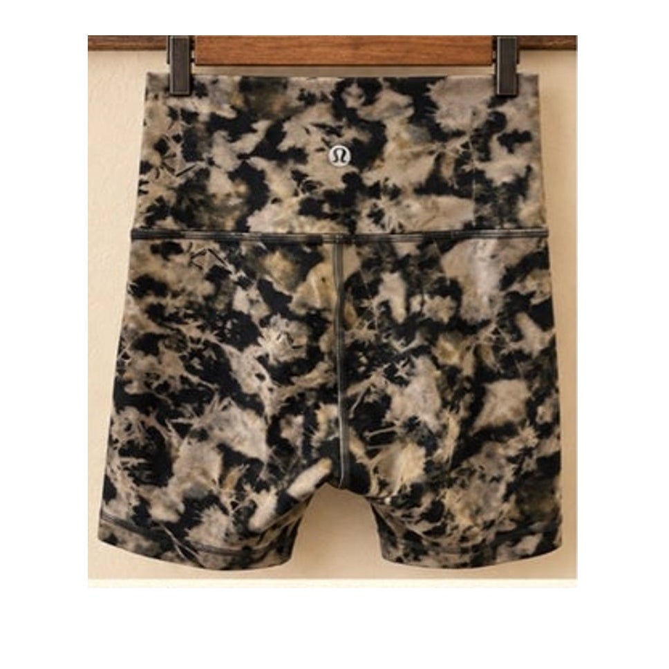 Lululemon Wunder Train High Rise Short 6 Dispersed Raw Linen Tie Dye 4