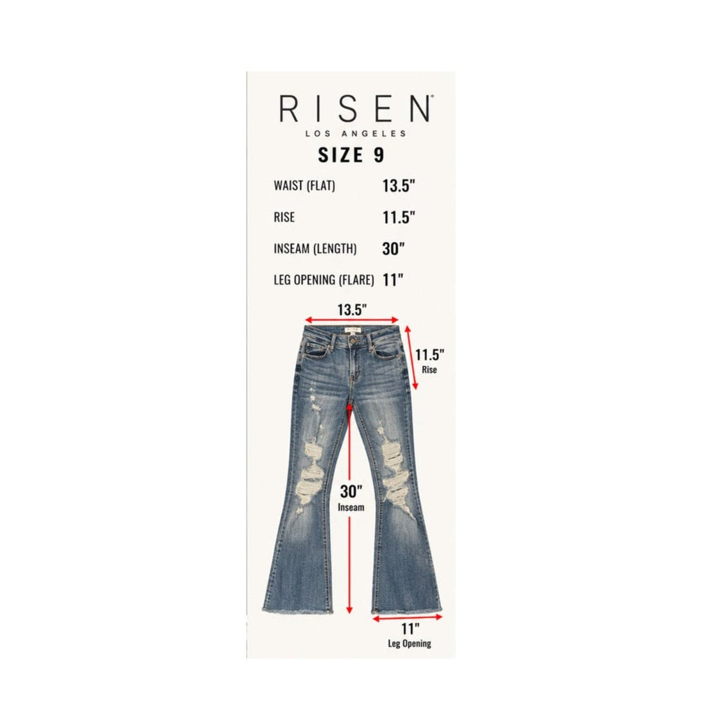 Risen Tummy Control Low Rise Wide Leg Raw Hem Jeans Blue Size 9/29