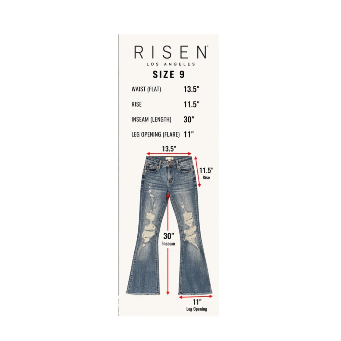 Risen Tummy Control Low Rise Wide Leg Raw Hem Jeans Blue Size 9/29