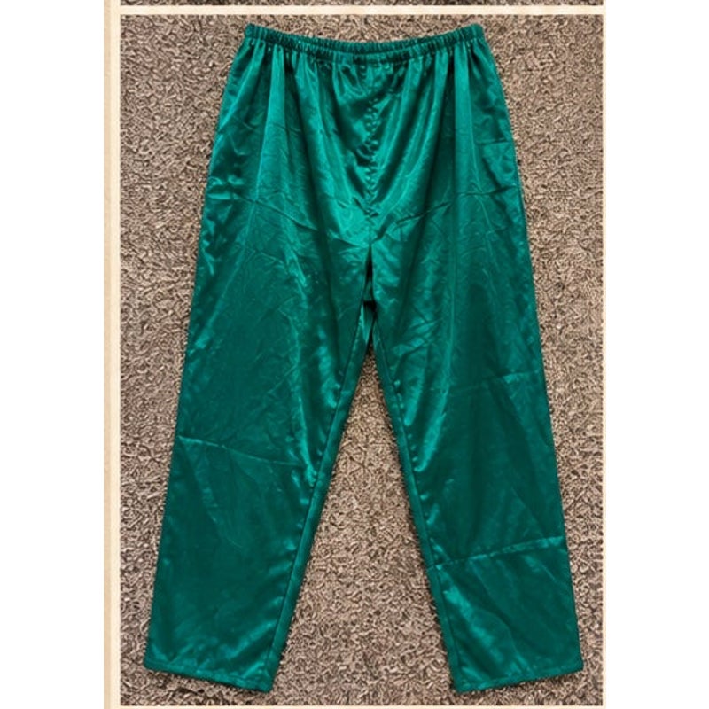Vintage Victoria's Secret Gold Label Satin Pajama Set Green Medium M