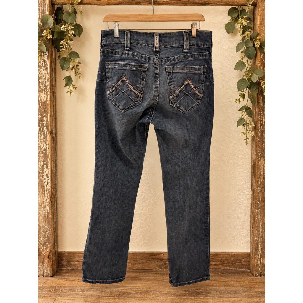 Ariat R.E.A.L. Denim 28R Medium Wash Western Bootcut Jeans Cowgirl