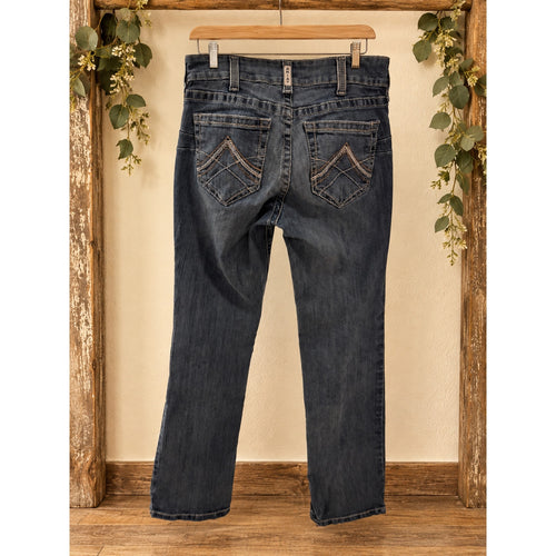 Ariat R.E.A.L. Denim 28R Medium Wash Western Bootcut Jeans Cowgirl