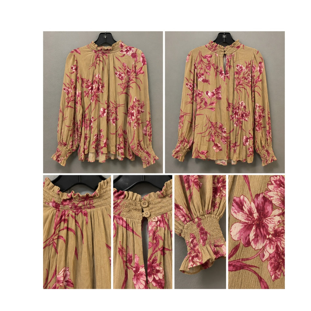 Easel Style: "Where Have You Been" Floral Mock Neck Blouse