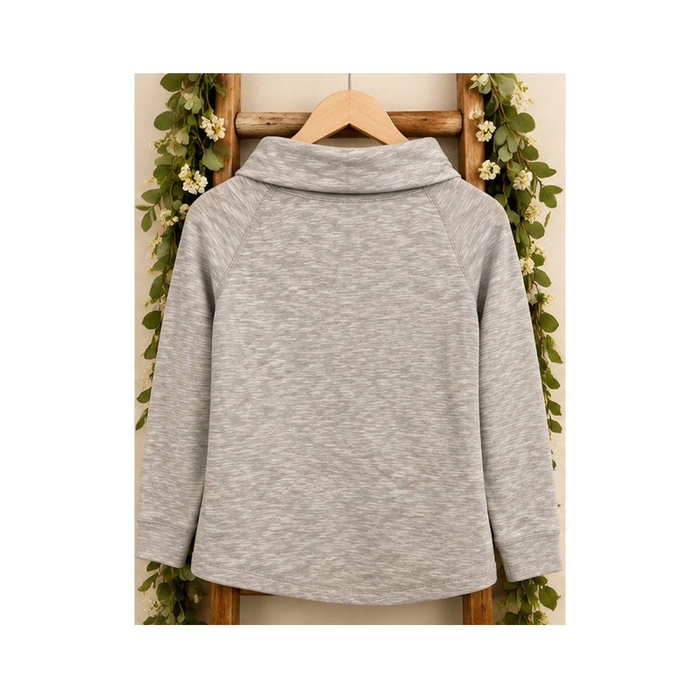 Boden Women's Quilted Funnel Neck Drawstring Sweatshirt - Grey Small