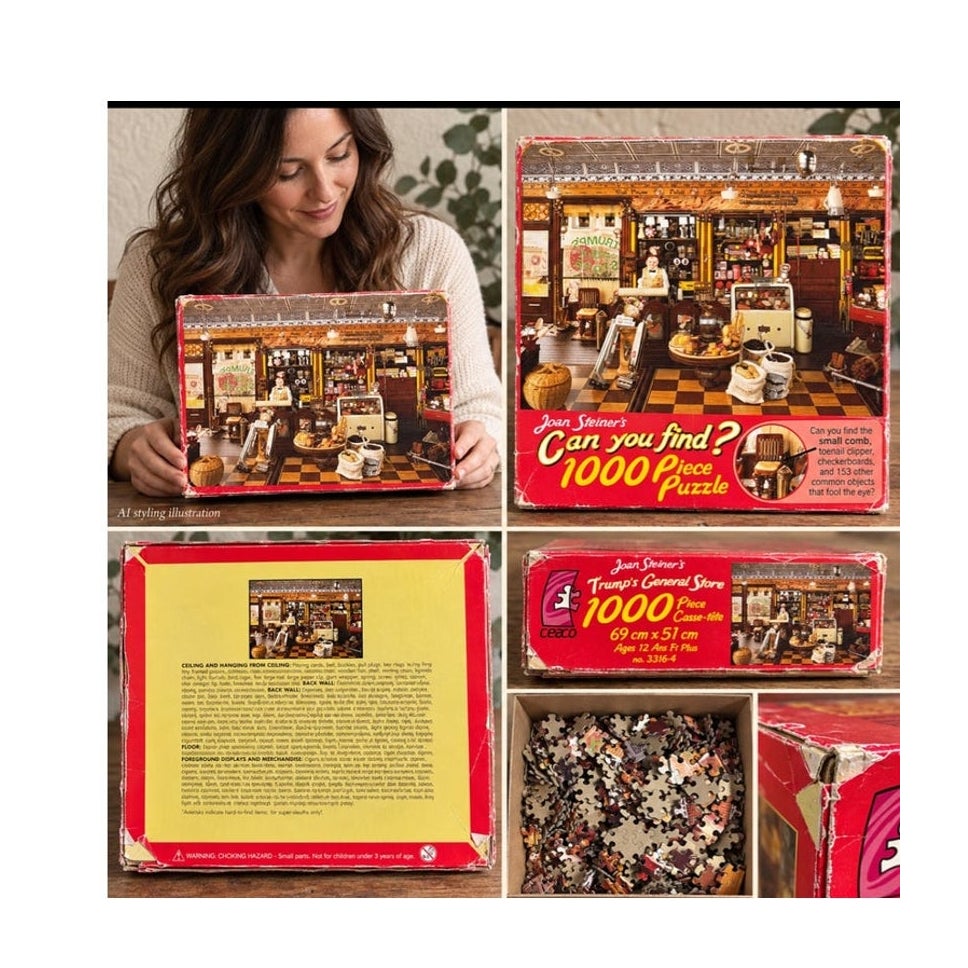 Ceaco Joan Steiner Can You Find Trump's General Store 1000 Pc Puzzle
