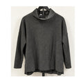 By Anthropologie Theresa Tunic Sweater Carbon Gray Ribbed Funnel Neck Size S