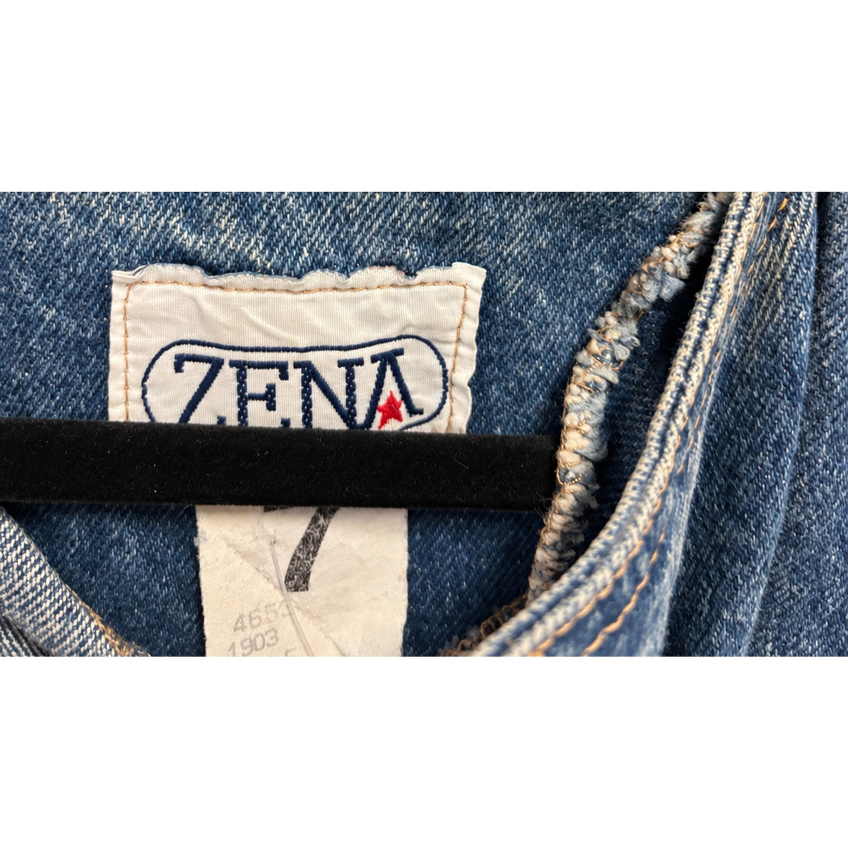 Vintage ZENA Denim Maxi Dress Size 7 Acid Wash Button Front Long Sleeve Preloved