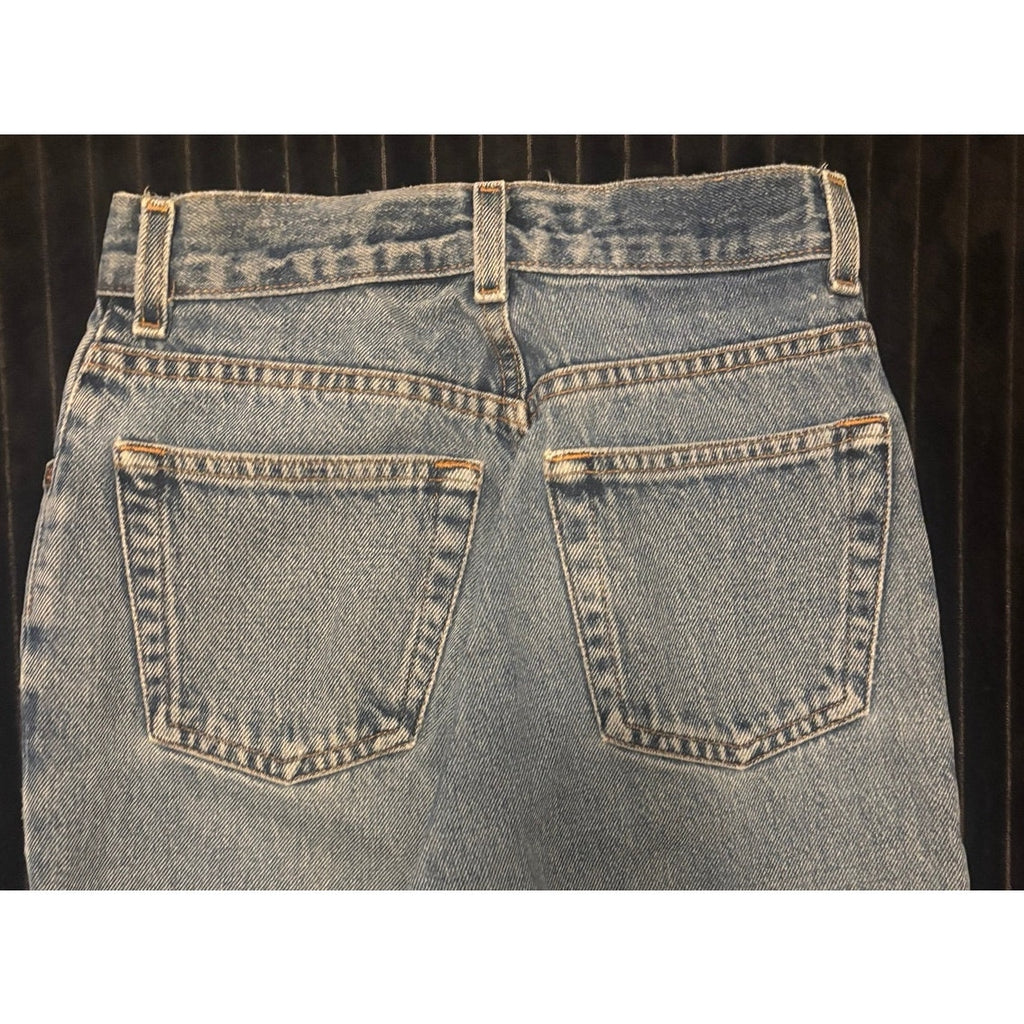 VTG 90s Old Navy Blue Jeans The Best In Denim Slim Straight Leg High Rise 2 Long