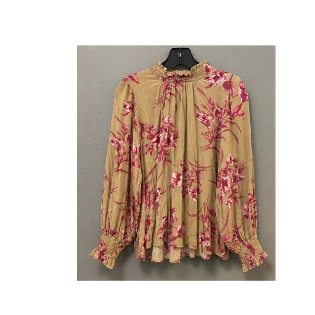 Easel Style: "Where Have You Been" Floral Mock Neck Blouse