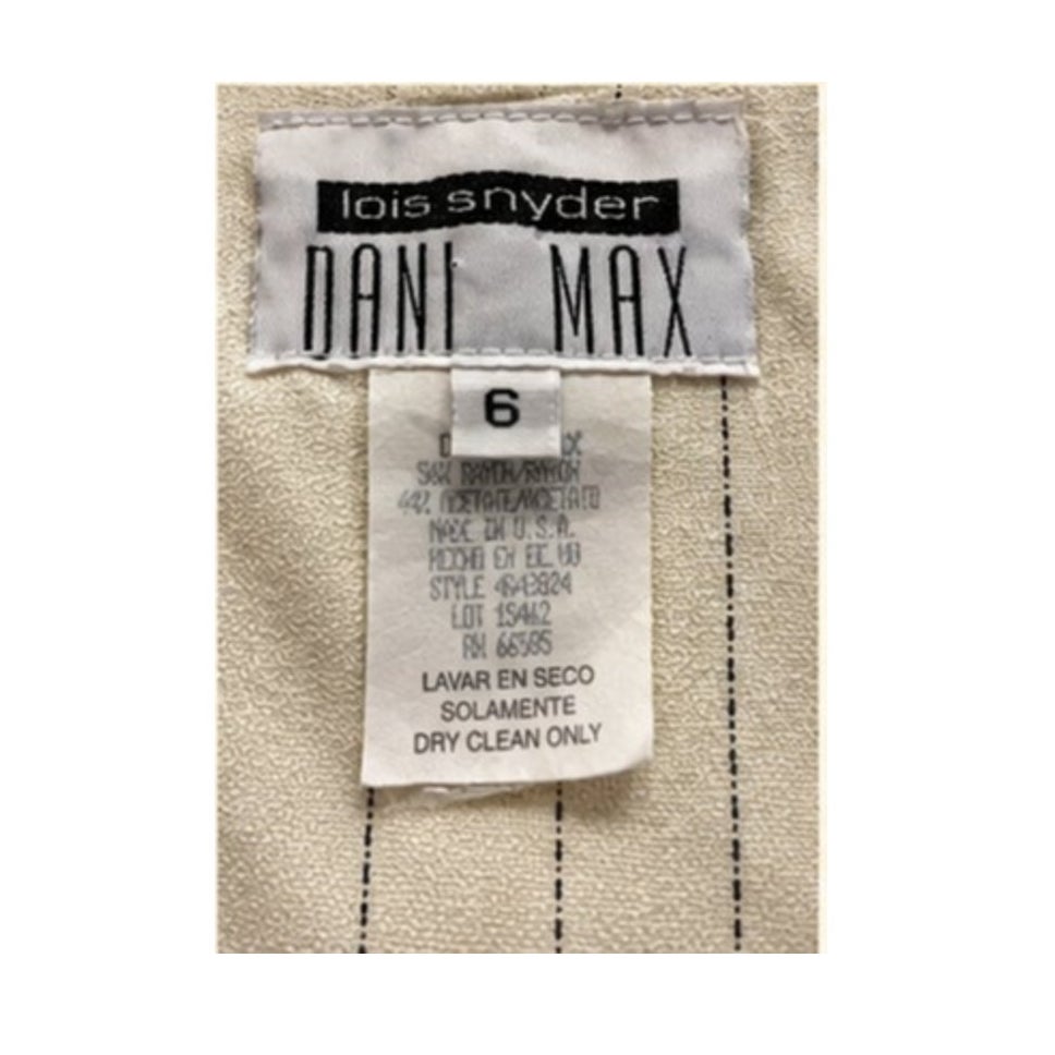 Vintage 90s Dani Max Lois Snyder Pinstripe Pants Suit Set Womens 6