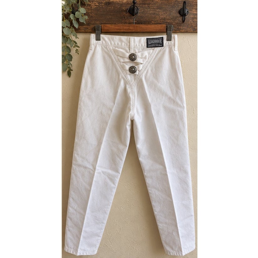 Vintage Roughrider Circle T White High Waisted Western Jeans Size 5/6