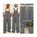 Vtg 70s Sears Toughskins Hickory Stripe Overalls Men 42x32 Union Made USA