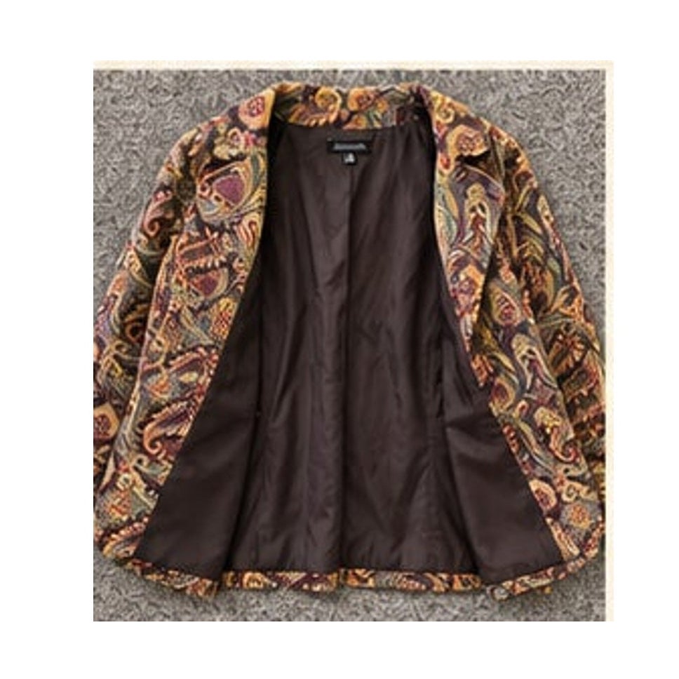 Vintage 00s Notations Paisley Tapestry Jacket Blazer Womens XL